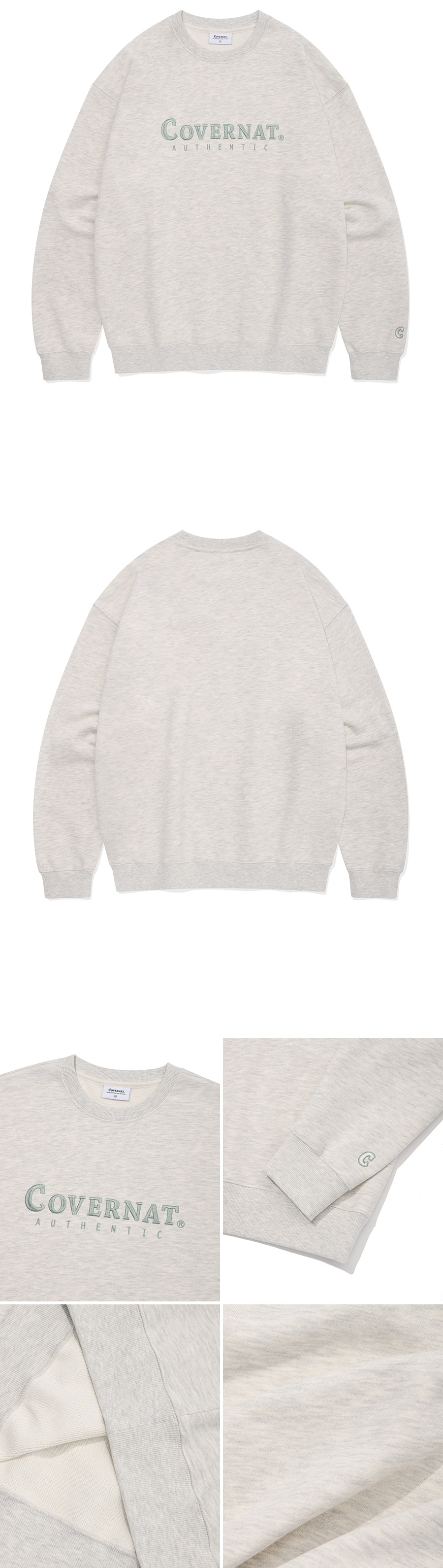 ★★COVERNAT★★ Authentic Logo Sweatshirt Oatmeal CO2403CR0 MUSINSA | COVERNAT Authentic Logo Sweatshirt Oatmeal