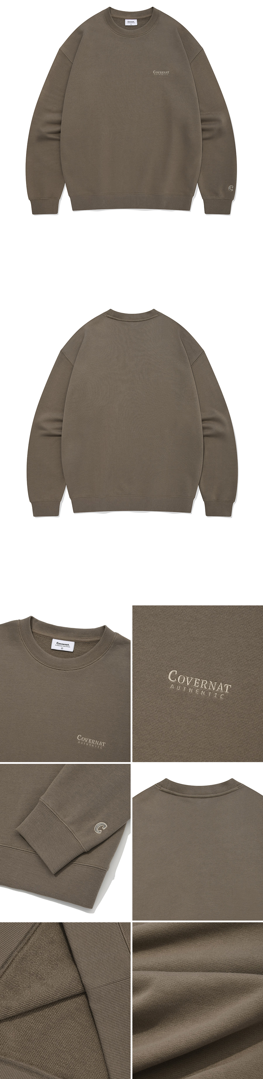 【COVERNAT】 Small Authentic Logo Man to Man MUSINSA | COVERNAT Small Authentic Logo Man to Man Olive
