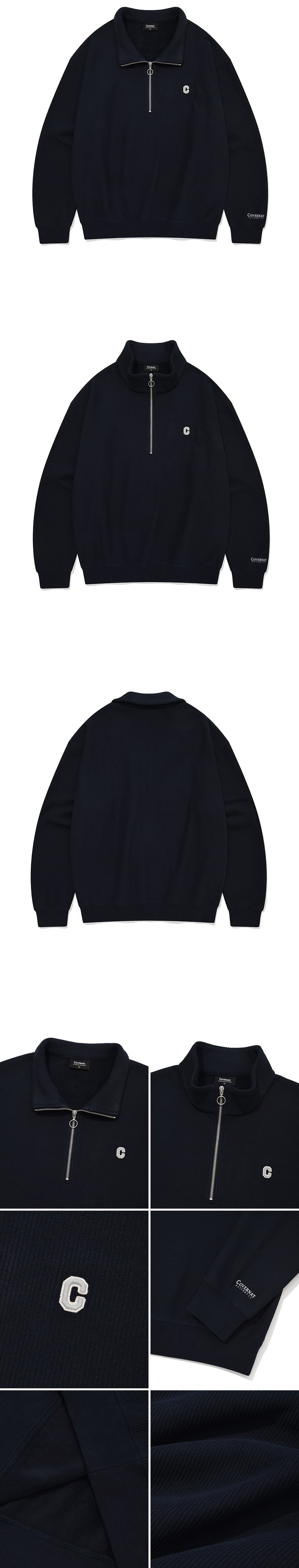 パーカー・フーディ COVERNAT Small C Logo Corduroy Half Zip-Up 4FT2026 MUSINSA | COVERNAT Small C Logo Corduroy Half Zip-Up Beige