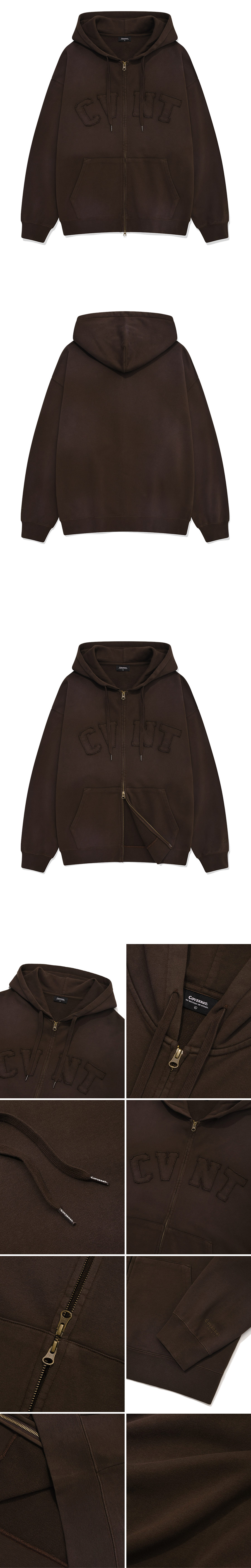 ★COVERNAT★ CVNT Dying Overfit Hoodie Zip-up Brown MUSINSA | COVERNAT CVNT Dying Overfit Hoodie Zip-up Brown