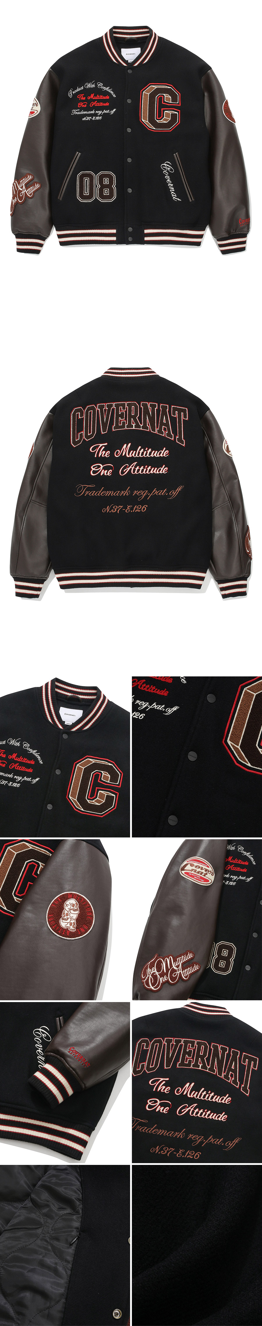 MUSINSA | COVERNAT 24FW College C Wool Varsity Black