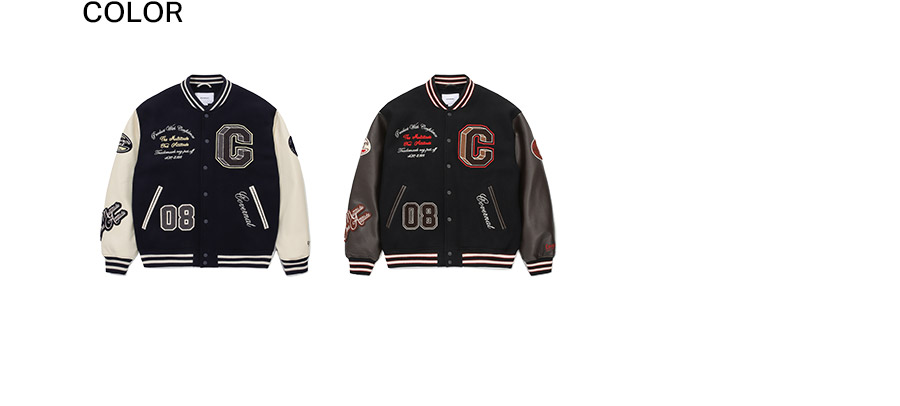 [COVERNAT]★24FW★韓国人気★COLLEGE C WOOL VARSITY MUSINSA | COVERNAT 24FW College C Wool Varsity Navy