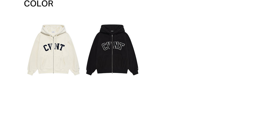 MUSINSA | COVERNAT CVNT Fleece Overfit Hoodie Zip-Up Ivory