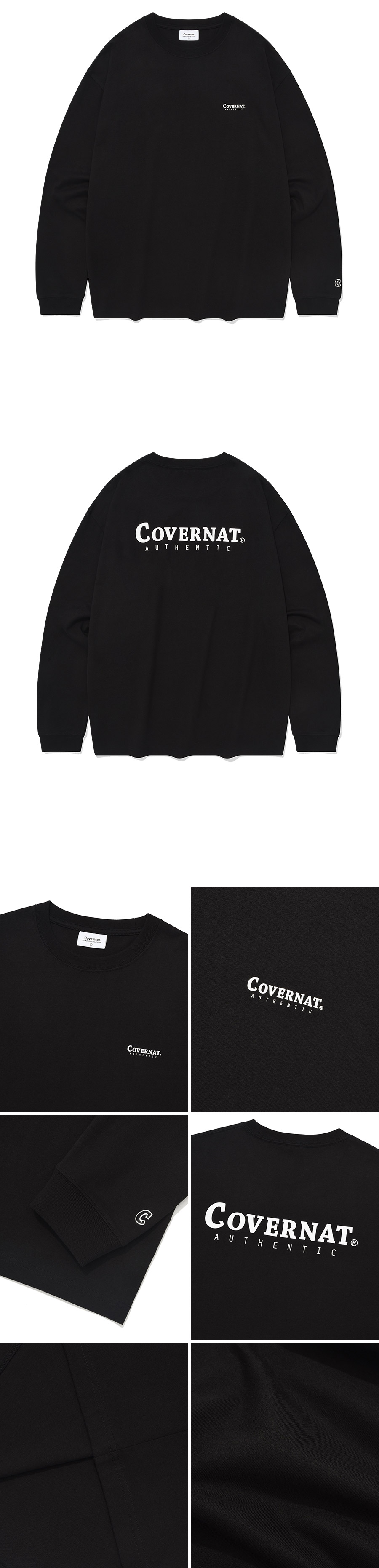 ★送料・関税込★COVERNAT★(W) SLIM FIT LONG SLEEVES★ MUSINSA | COVERNAT Authentic Basic Long Sleeve Black