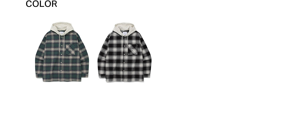 【IONSEOUL】Wins Checkered Hoodie Shirt 4FM118 MUSINSA | COVERNAT Overfit Hoodie Check Shirt Black