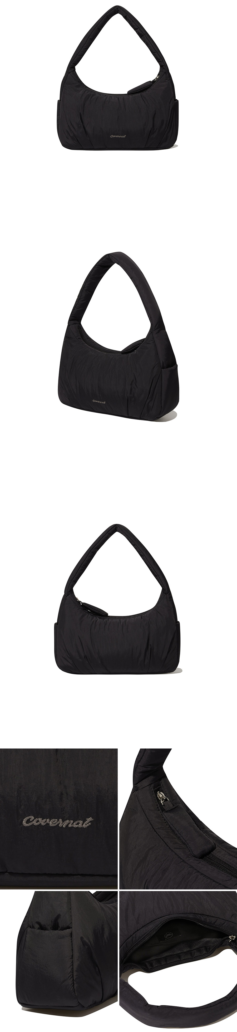 ★COVERNAT WOMAN★ Cloverheart padded shoulder bag black CO2 Covernat Women's Shoulder Bags Items | 60% - Asian Fashion