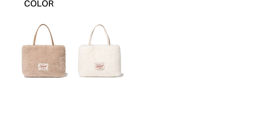 ★COVERNAT WOMAN★ Cloverheart Fluffy Tote Bag Beige CO2404T MUSINSA | COVERNAT WOMAN Clover Heart Fluffy Tote Bag Beige