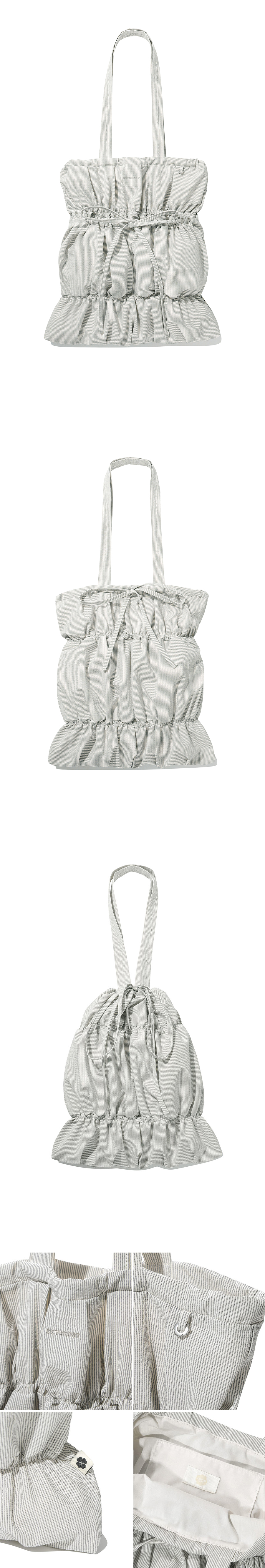 エコバッグ COVERNAT Clover Heart Shirring Ribbon Eco Bag 5JH468 MUSINSA | COVERNAT WOMAN Clover Heart Shirring Ribbon Eco