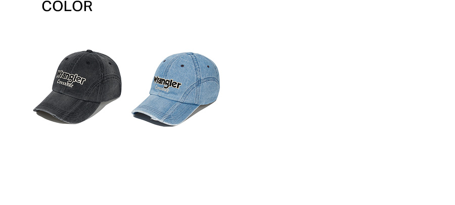 関税込★COVERNAT X WRANGLER★ARTWORK DENIM WASHING BALL CAP MUSINSA | COVERNAT [CovernotXWrangler] Logo Denim Washing