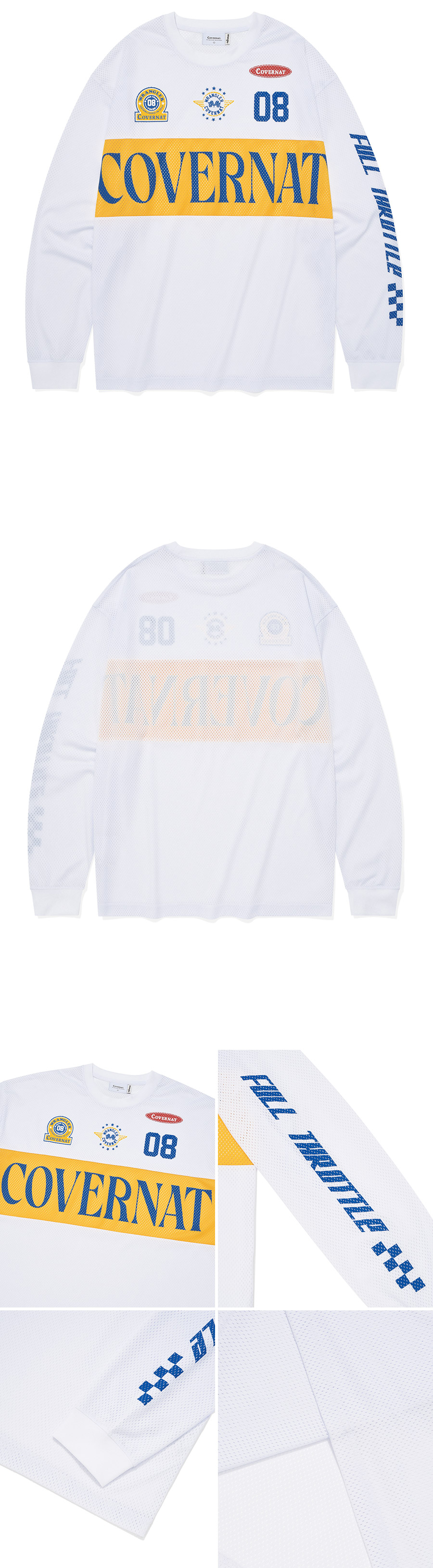 COVERNATのBlockcore Jersey Long Sleeve MUSINSA | COVERNAT [CovernotXWrangler] Blockcore Mesh Long