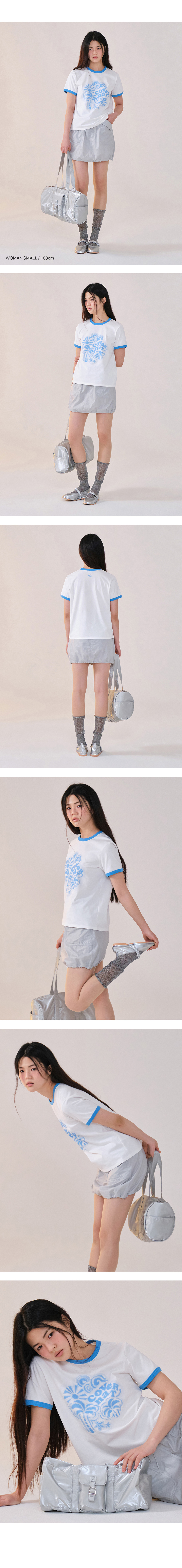 ★COVERNAT WOMAN★ Cloverheart glossy cylindrical bag beige MUSINSA | COVERNAT WOMAN Clover Heart Glossy Cylinder Bag Beige