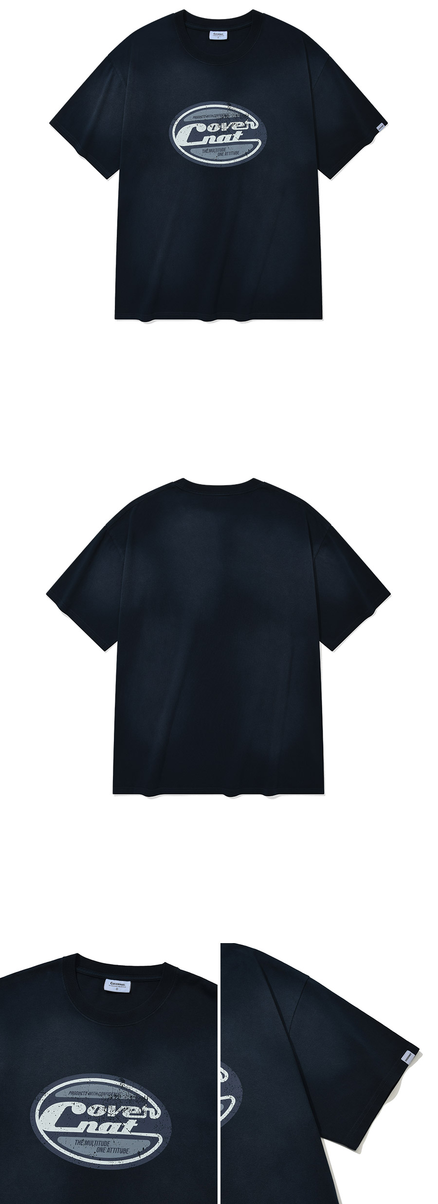 Tシャツ・カットソー COVERNAT Circle Logo Vintage T-Shirt Navy MUSINSA | COVERNAT Circle Logo Vintage T-Shirt Navy