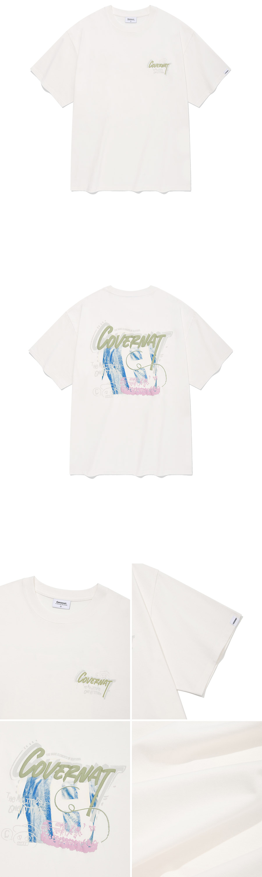 MUSINSA | COVERNAT Wave 08 T-shirt white