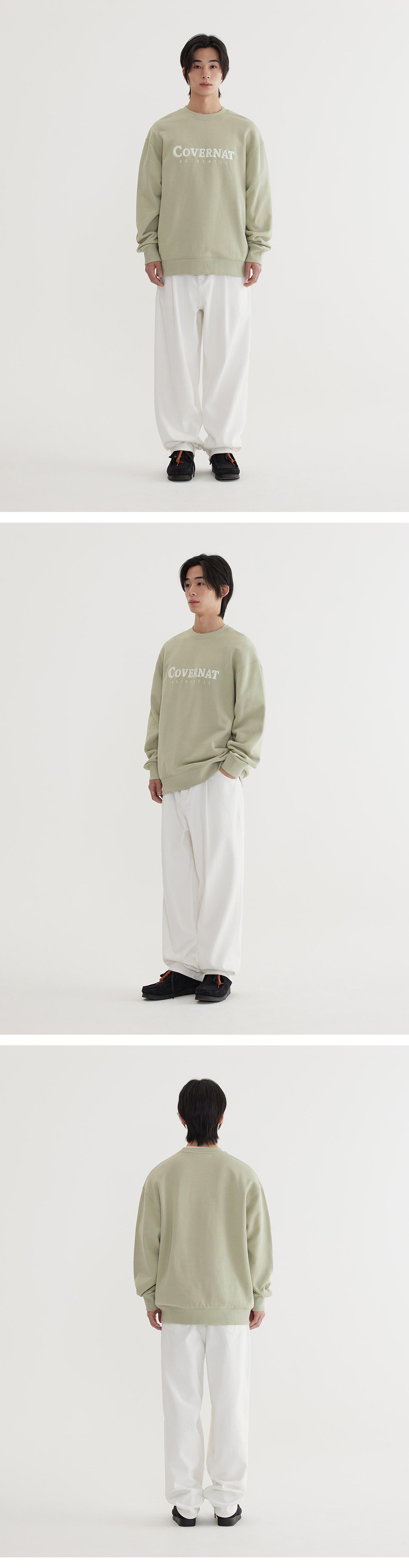 スウェット・トレーナー COVERNAT Authentic Logo Man to Man Light Khaki MUSINSA公式 | COVERNAT Authentic Logo Man to Man Light Khaki