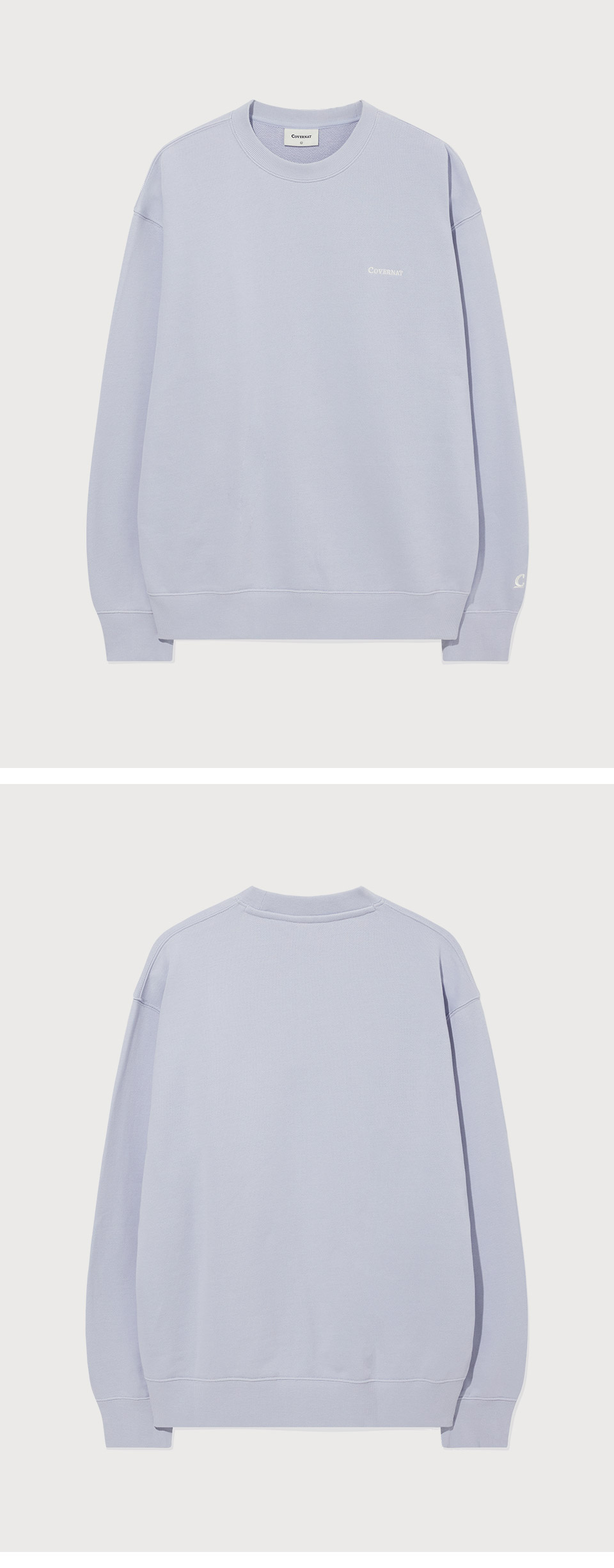 スウェット・トレーナー COVERNAT Small Authentic Man to Man Lavender MUSINSA | COVERNAT Small Authentic Man to Man Lavender