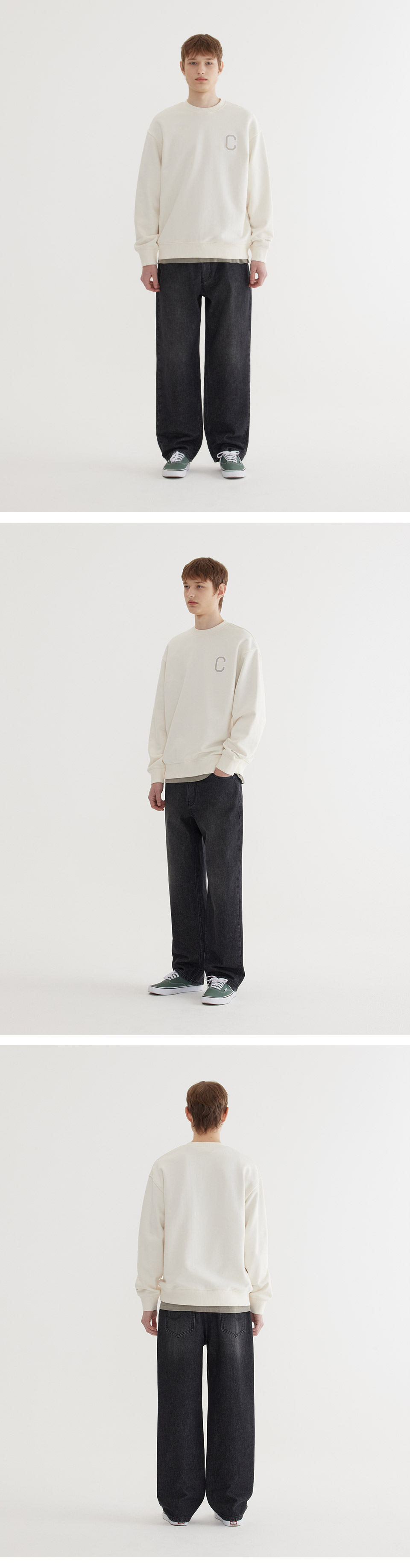 スウェット・トレーナー COVERNAT C Logo Man to Man Ivory COVERNAT トレーナー スウェット 「COVERNAT」C LOGO