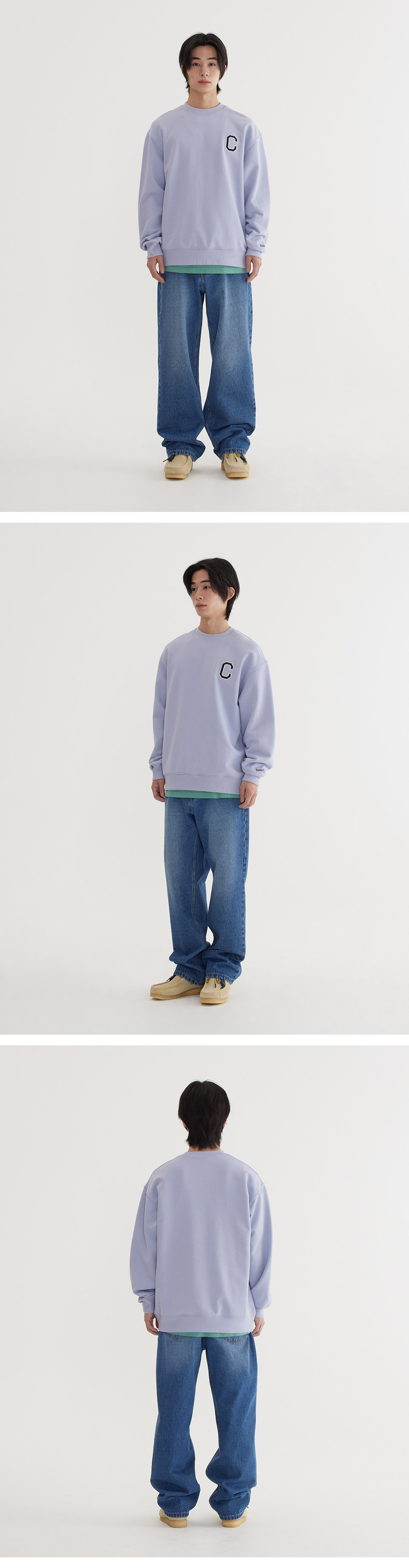 スウェット・トレーナー COVERNAT C Logo Man to Man Lavender MUSINSA | COVERNAT C Logo Man to Man Lavender