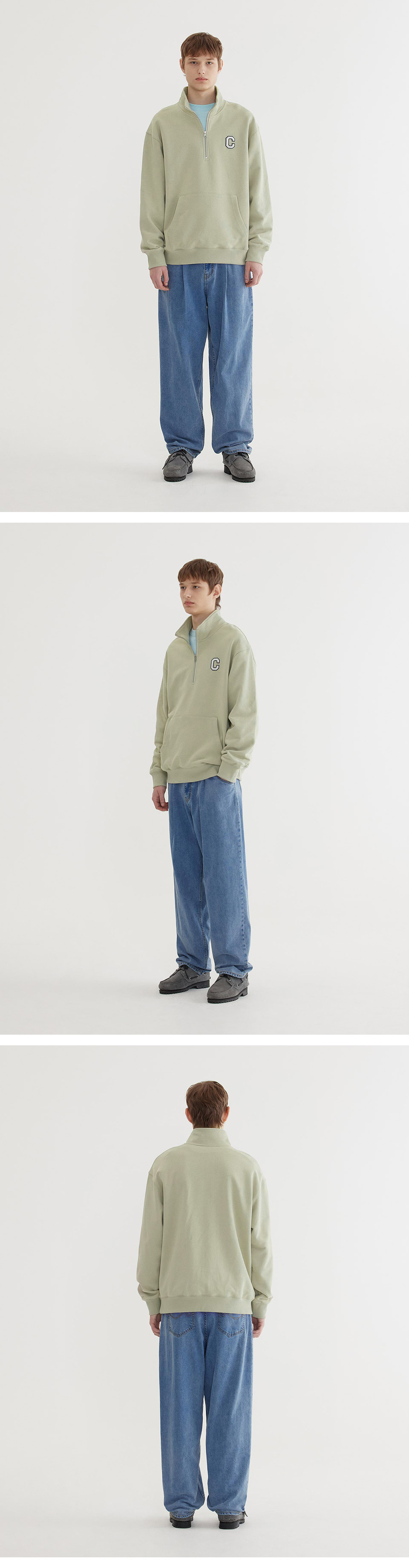 【COVERNAT】 C Logo Half Zip-up Man to Man MUSINSA | COVERNAT [SET] C Logo Half Zip-up Man to Man Light