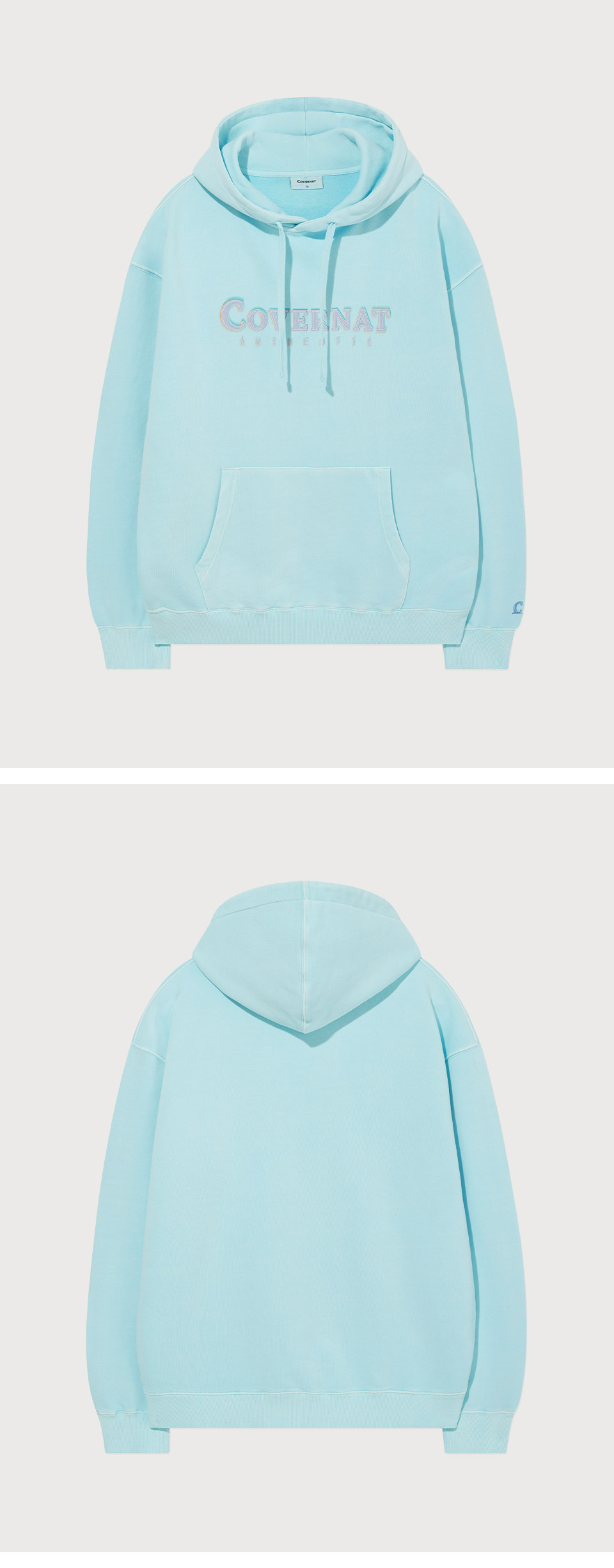 パーカー・フーディ COVERNAT Authentic Logo Hoodie Sky Blue MUSINSA | COVERNAT Authentic Logo Dyed Hoodie Sky Blue