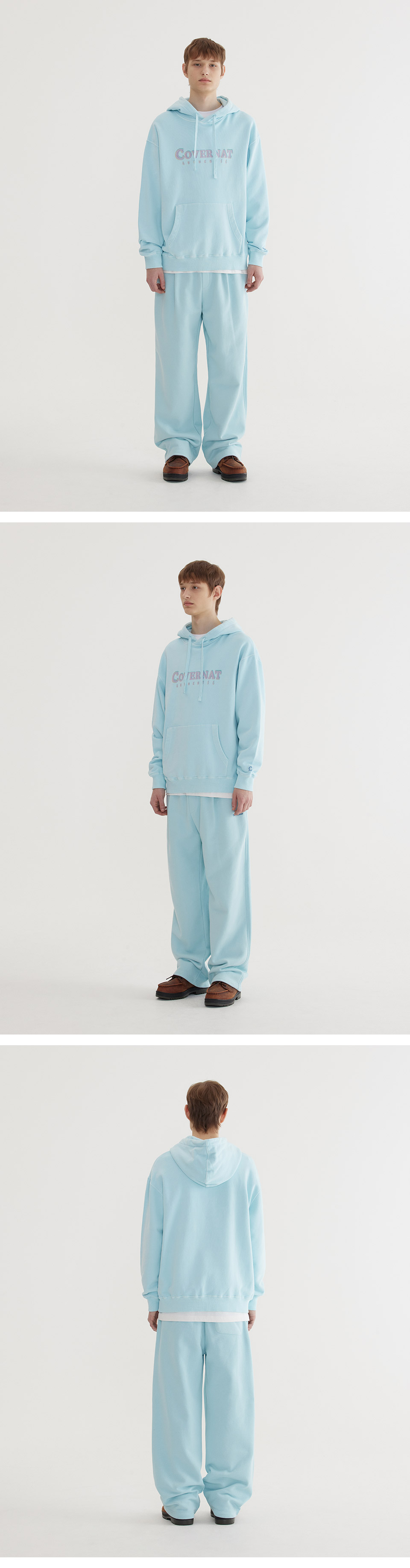 パーカー・フーディ COVERNAT Authentic Logo Dyed Hoodie Sky Blue MUSINSA | COVERNAT Authentic Logo Dyed Hoodie Sky Blue