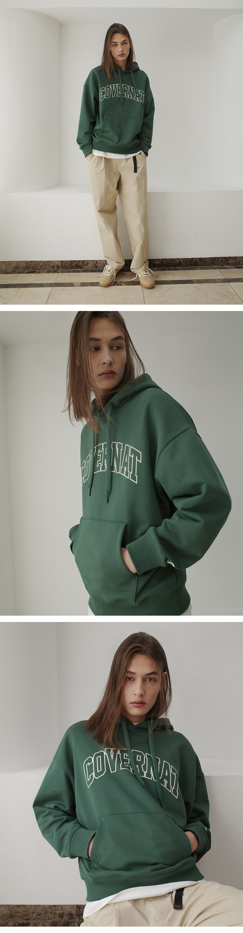 パーカー・フーディ COVERNAT Flag Arch Drop Fit Hoodie SA494 MUSINSA | COVERNAT Arch Logo Drop Fit Hoodie Black