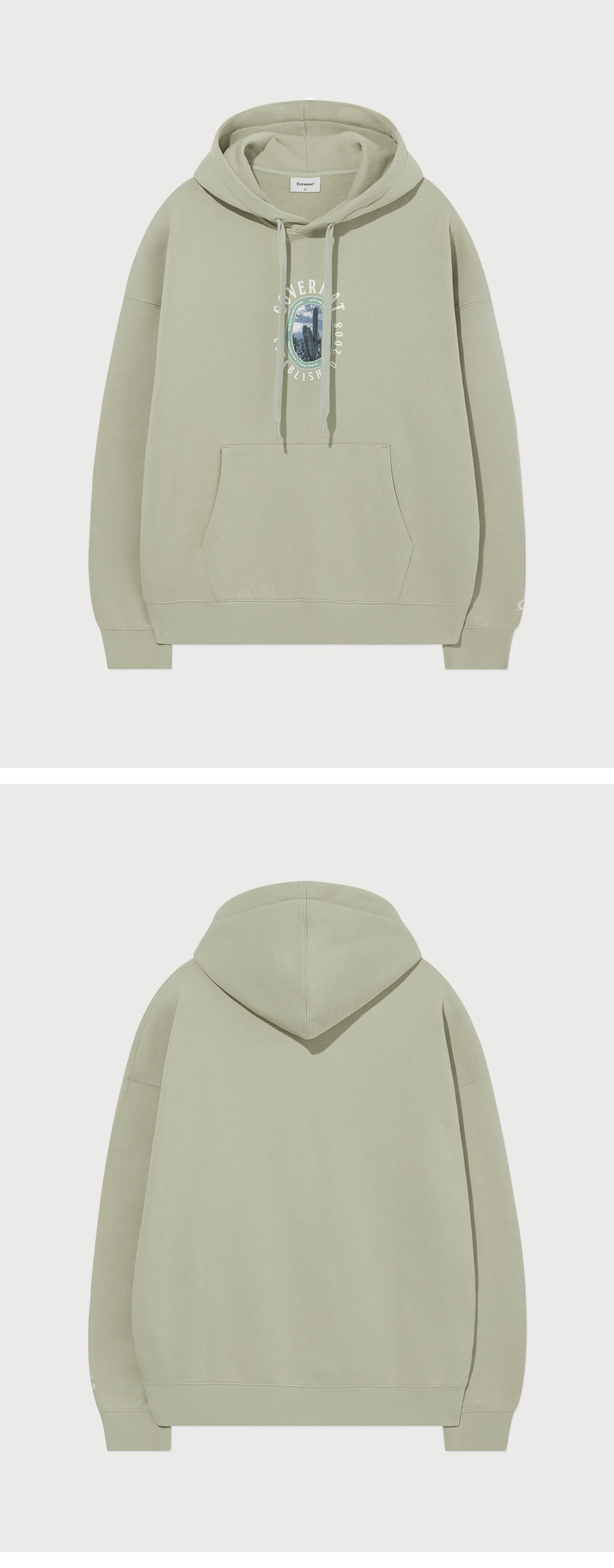 MUSINSA | COVERNAT Cactus Graphic Hoodie Light Khaki