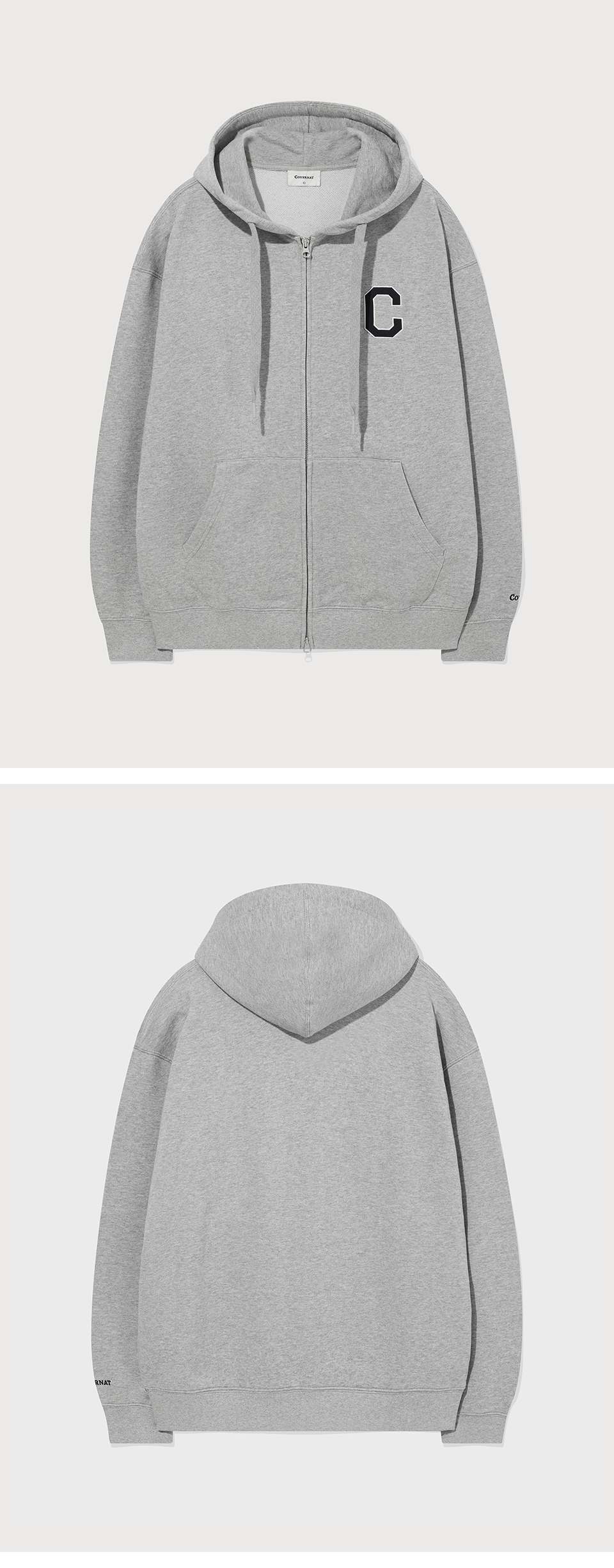 MUSINSA | COVERNAT C Logo Hoodie Melange Gray
