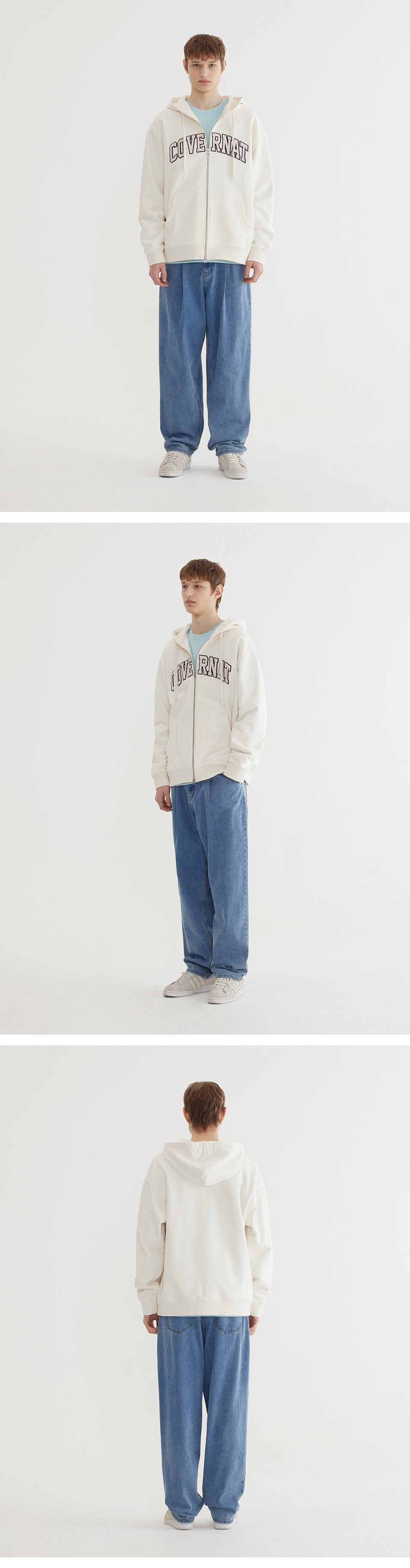 パーカー・フーディ COVERNAT Authentic Logo Dyed Hoodie Ivory MUSINSA | COVERNAT Authentic Logo Dyed Hoodie Ivory