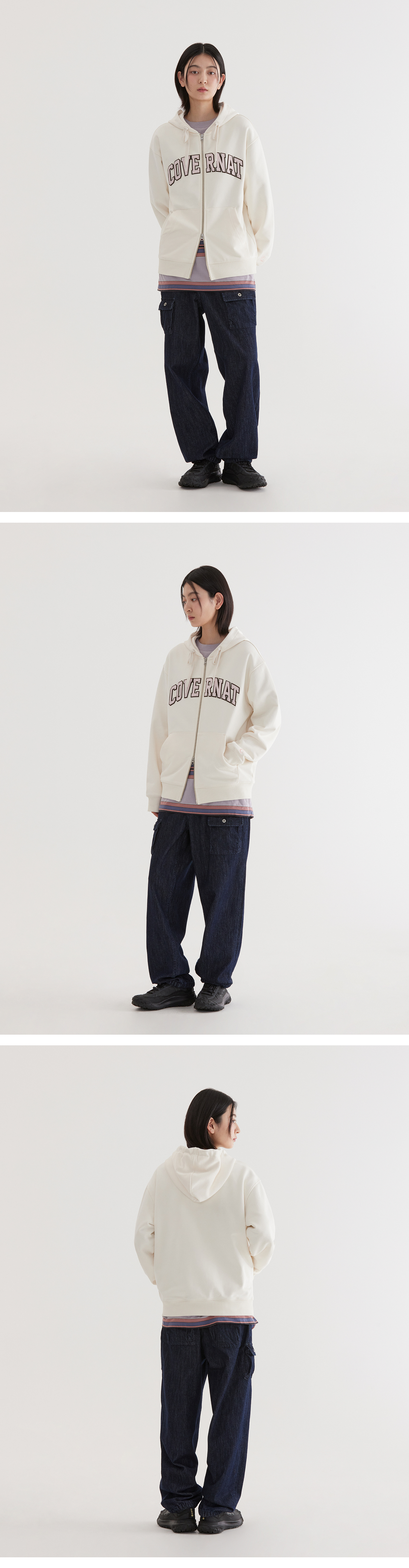 パーカー・フーディ COVERNAT Authentic Logo Dyed Hoodie Ivory MUSINSA | COVERNAT Authentic Logo Dyed Hoodie Ivory