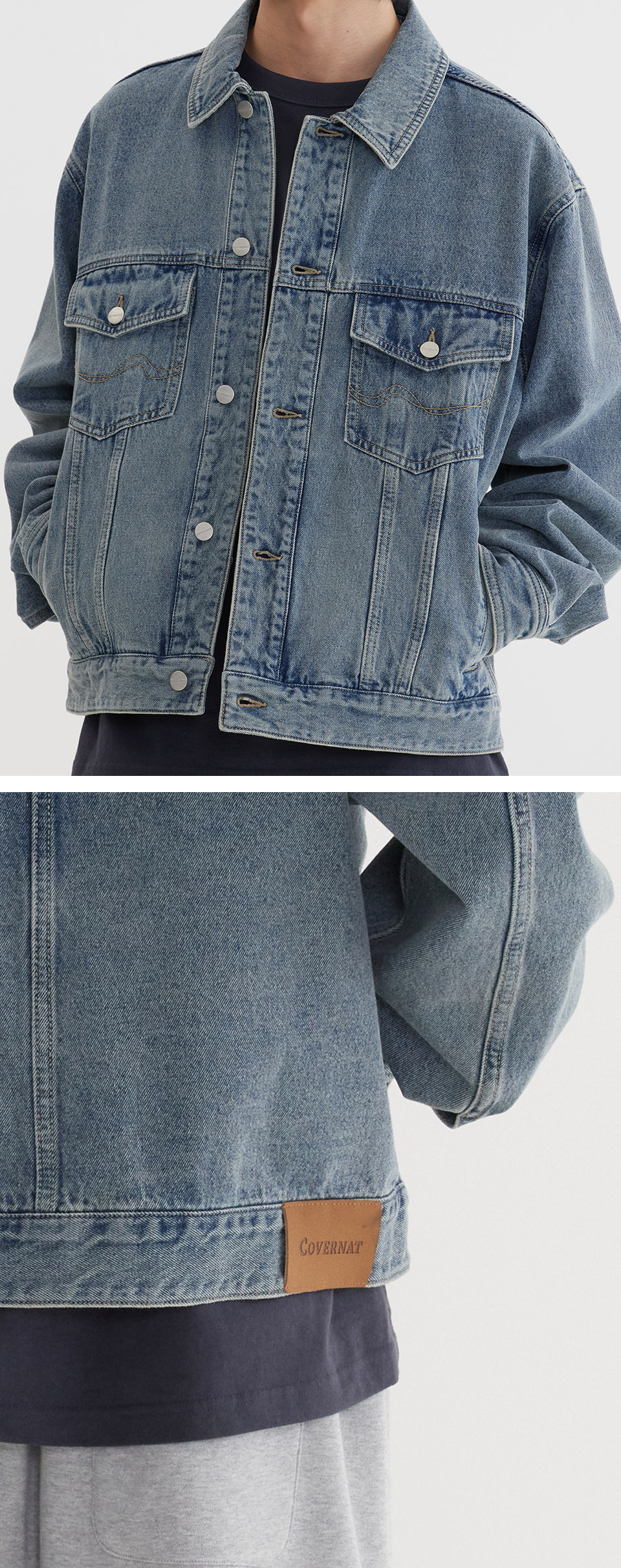 MUSINSA公式 | COVERNAT Denim Trucker Jacket Blue