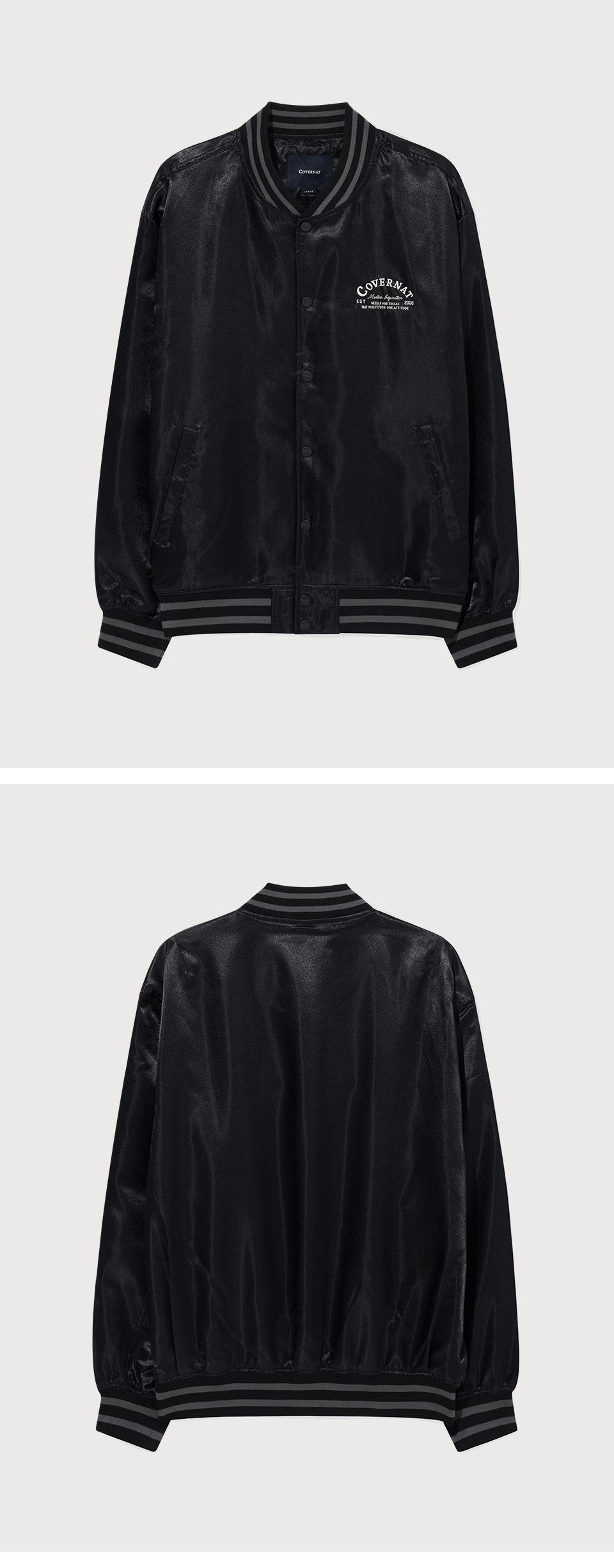 ☆韓国の人気☆【COVERNAT】☆(W) VARSITY JACKE.T☆ MUSINSA | COVERNAT Authentic Varsity Black