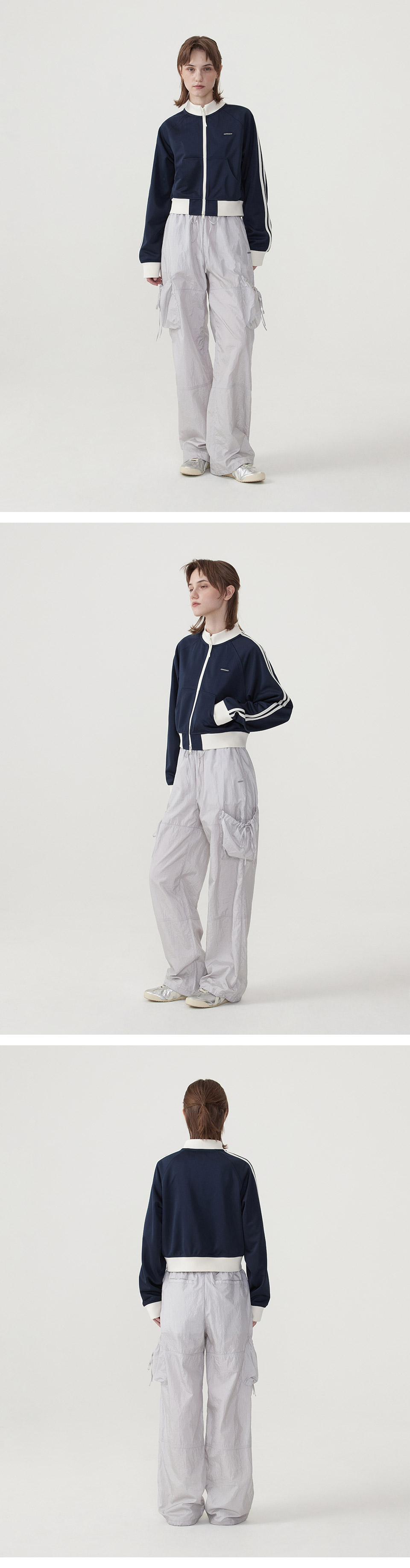 MUSINSA公式 | COVERNAT WOMAN Women's Jersey Track Jacket Navy