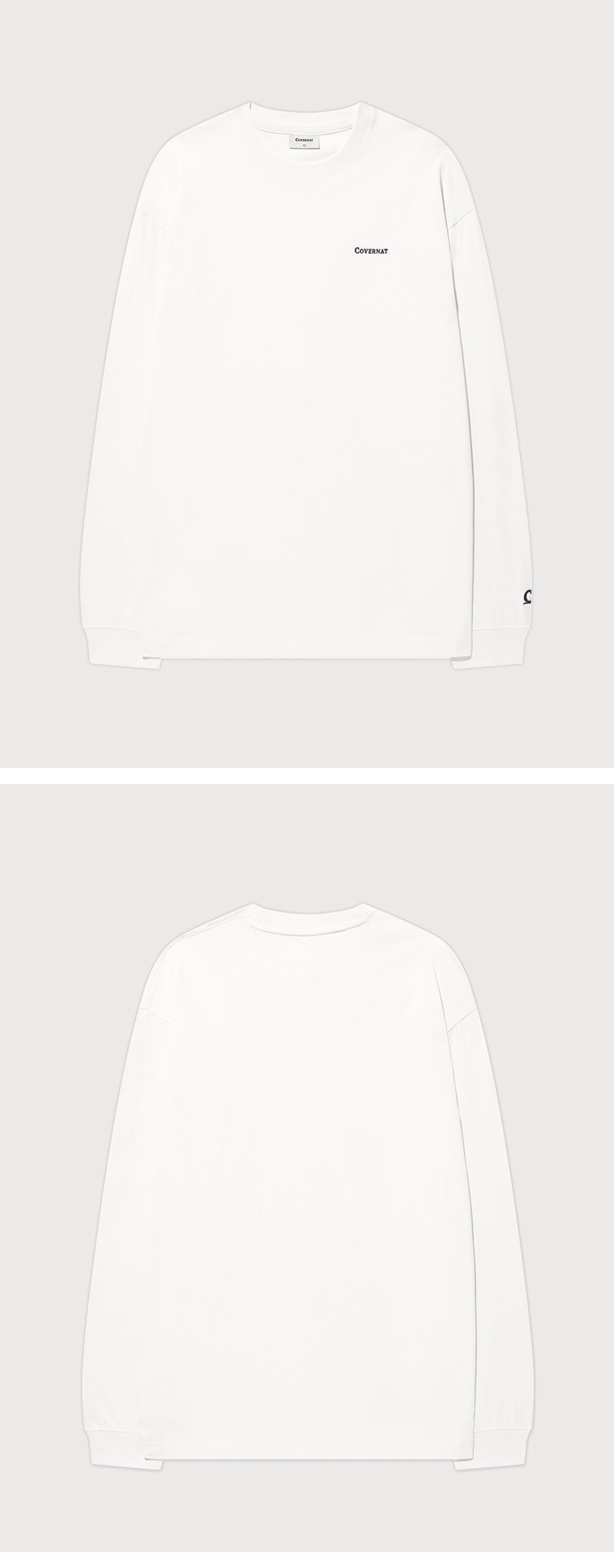 Tシャツ・カットソー COVERNAT Small Authentic Long Sleeve White Authentic Basic Long Sleeve White - Covernat | 60% - Asian