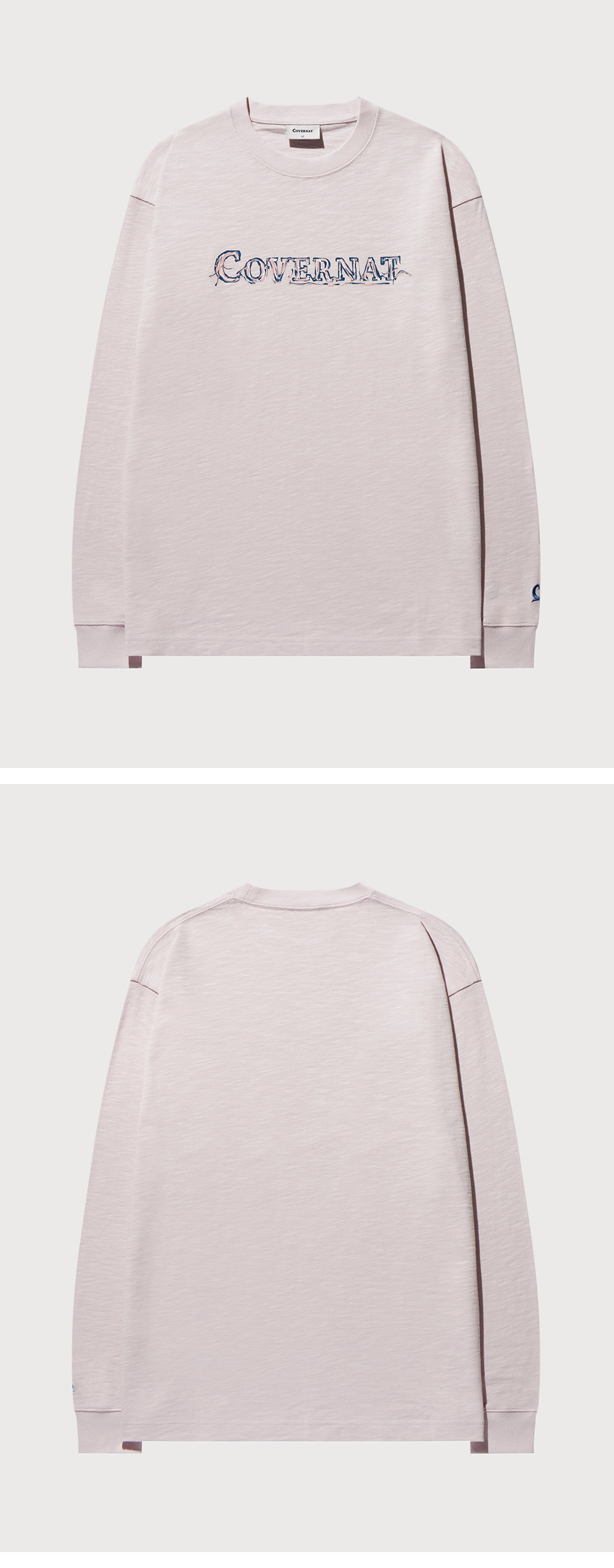 Tシャツ・カットソー COVERNAT Sketch Logo Graphic Long Sleeve Light Purple MUSINSA | COVERNAT Slub Sketch Logo Graphic Long Sleeve