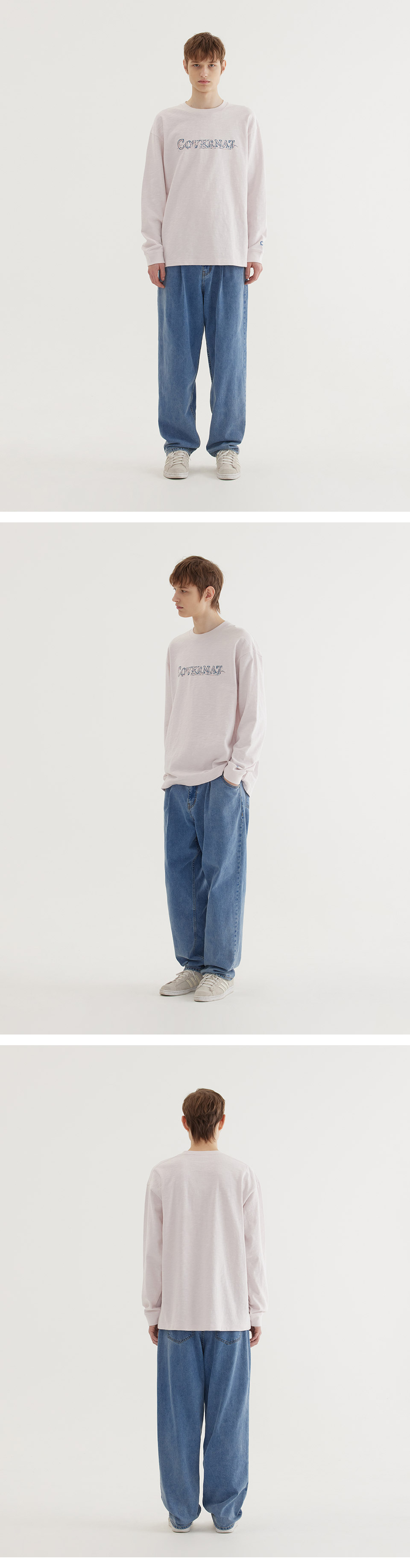 MUSINSA | COVERNAT Slub Sketch Logo Graphic Long Sleeve