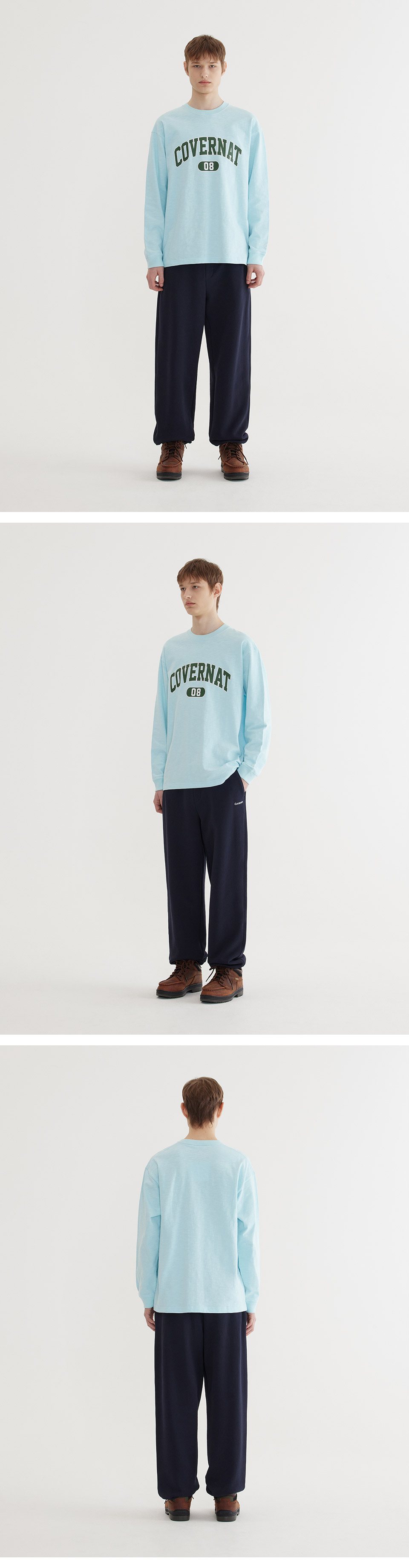 COVERNATのSlub Sketch Logo Graphic Long Sleeve 全2色 MUSINSA | COVERNAT Slub Arch Logo Long Sleeve Sky Blue