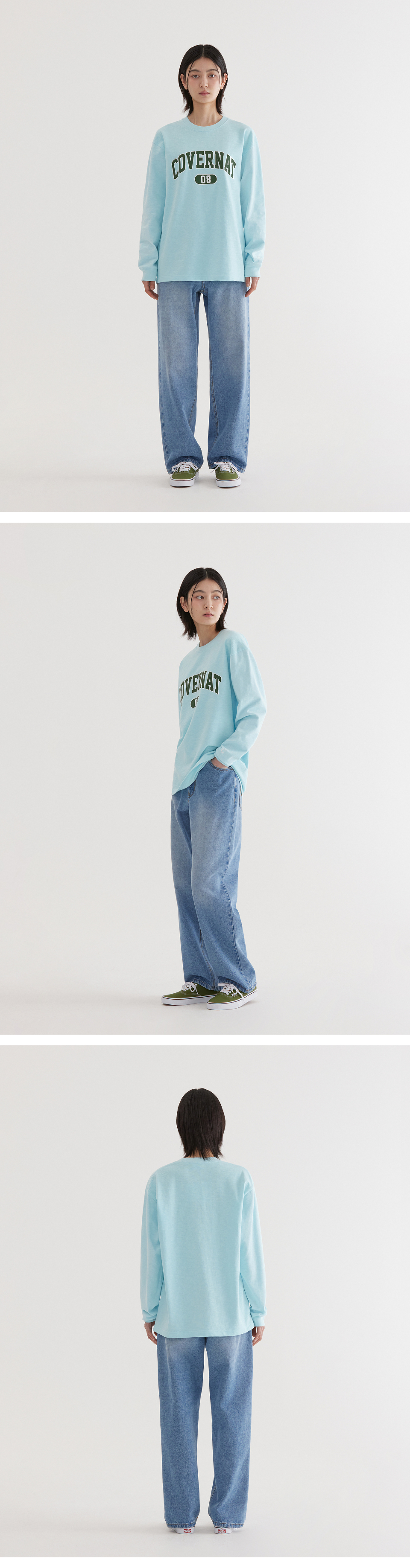 COVERNATのSlub Sketch Logo Graphic Long Sleeve 全2色 MUSINSA | COVERNAT Slub Arch Logo Long Sleeve Sky Blue