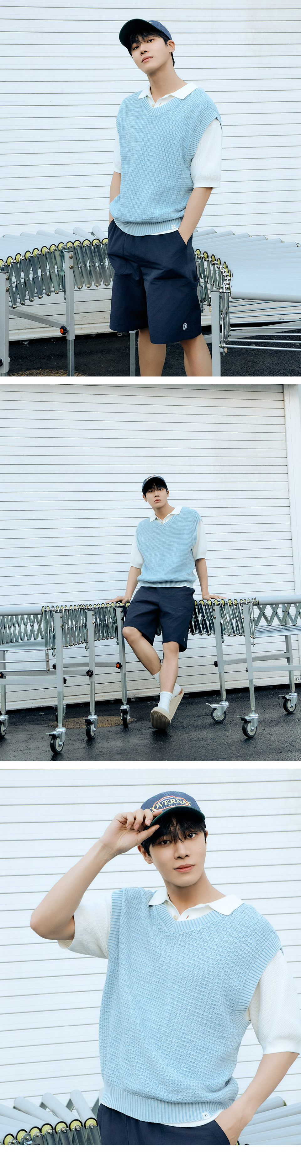 MUSINSA | COVERNAT Stone Washed Knit Vest Beige