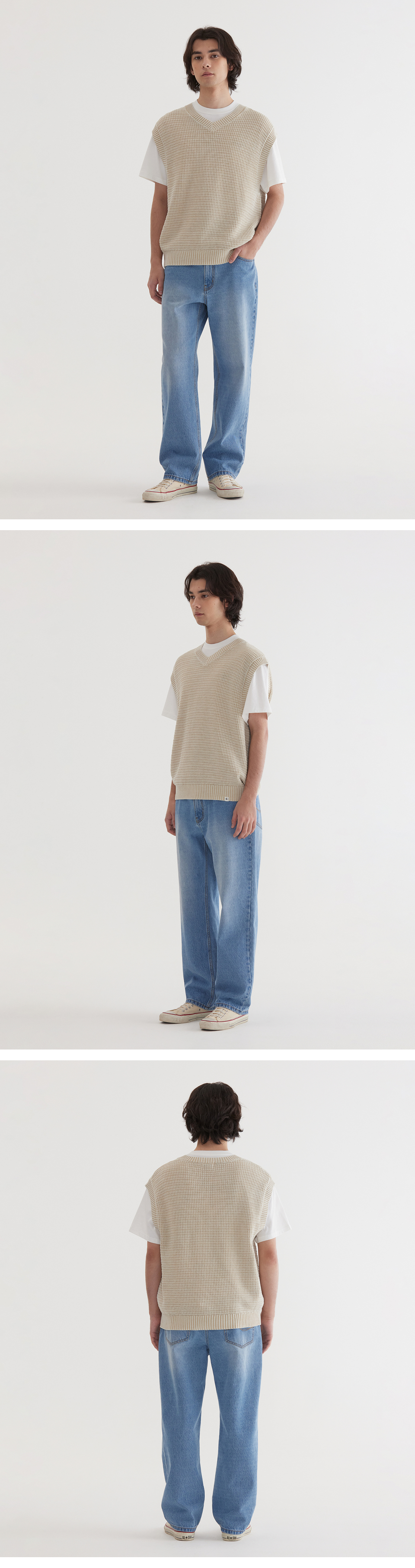 COVERNATのStone-washed knit vest 全3色 MUSINSA | COVERNAT Stone Washed Knit Vest Blue