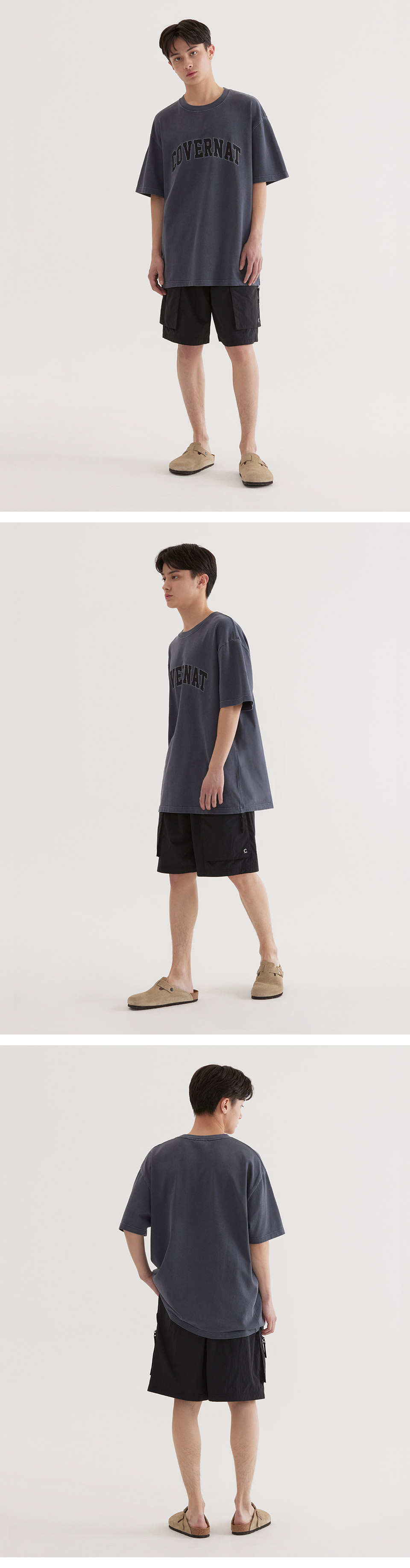 MUSINSA | COVERNAT [SET] Woven Utility T-shirt Black