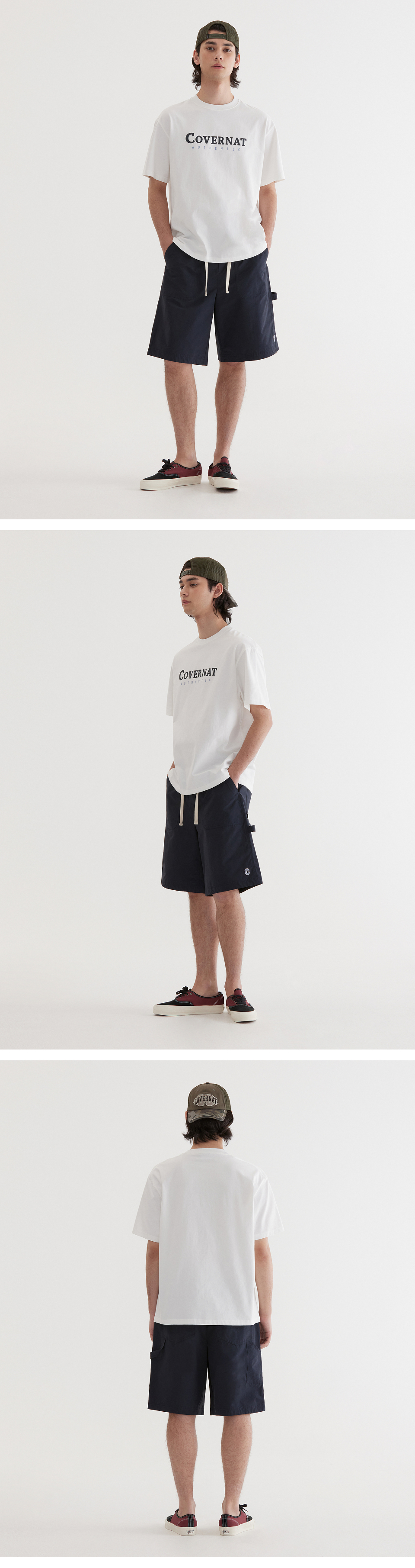 Tシャツ・カットソー COVERNAT Center Authentic T-Shirt White MUSINSA | COVERNAT Center Authentic T-Shirt White
