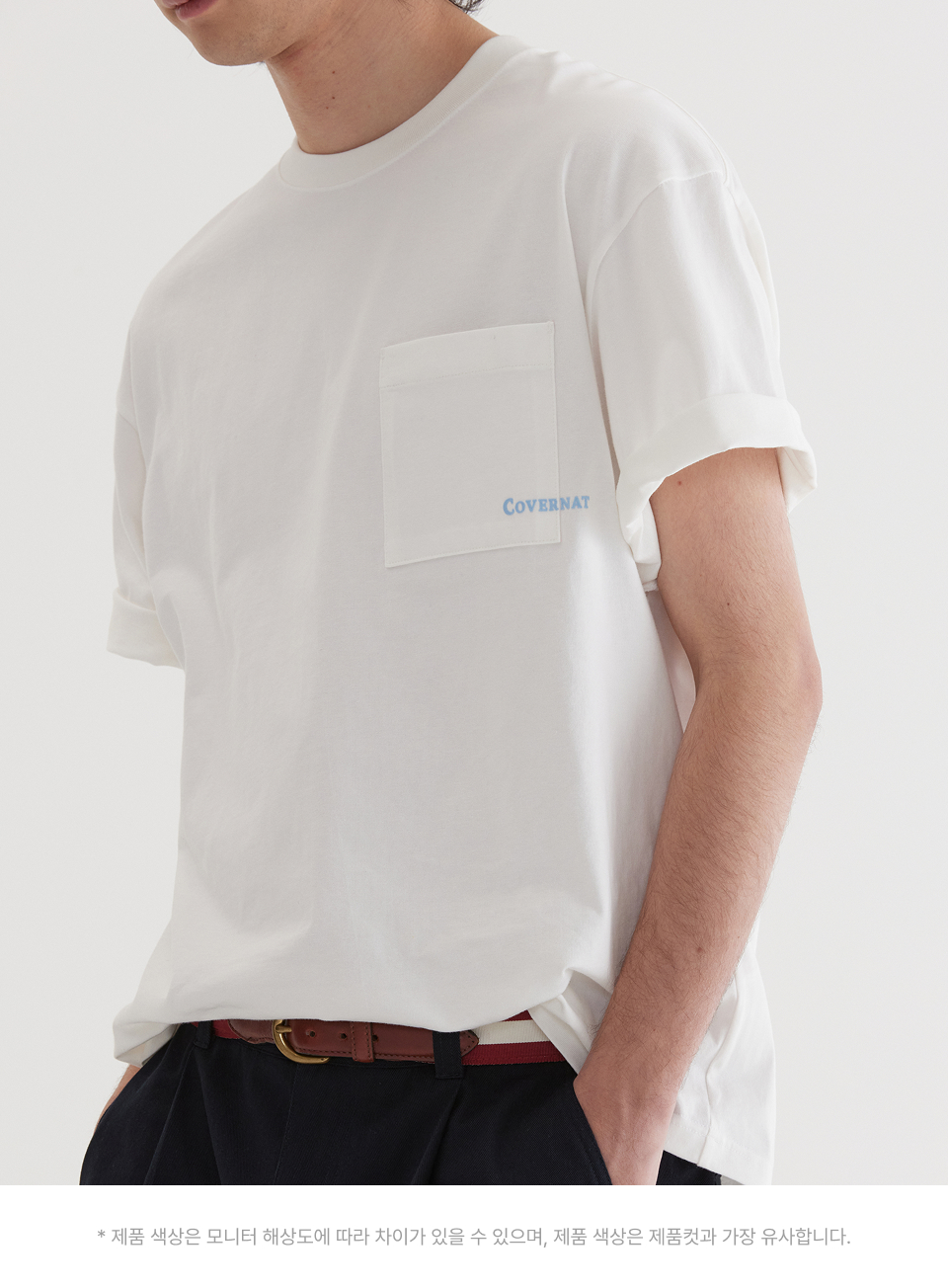 Tシャツ・カットソー COVERNAT Basic Pocket T-Shirt White MUSINSA | COVERNAT Basic Pocket T-Shirt White