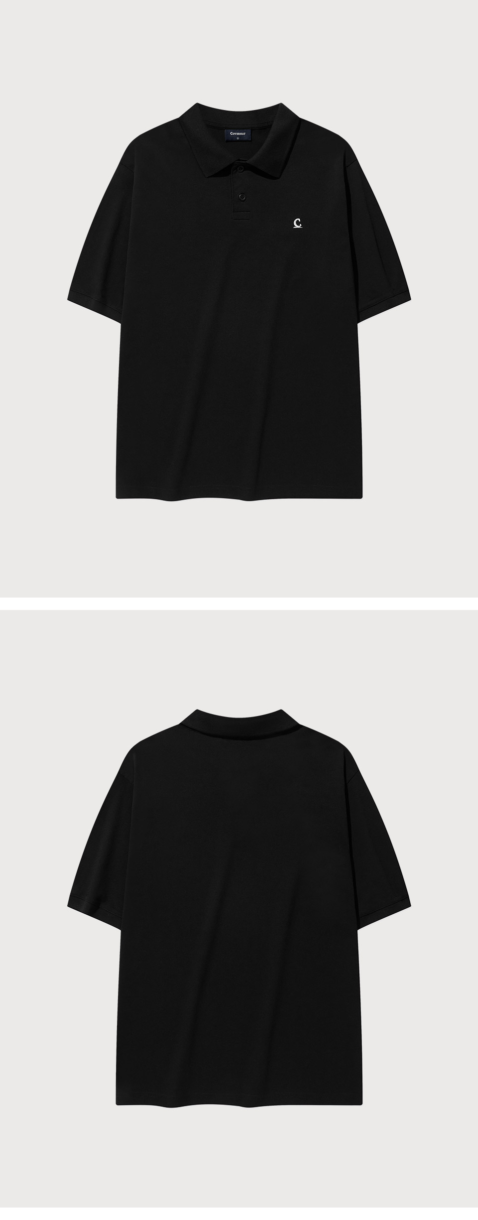 MUSINSA | COVERNAT Soft Polo T-Shirt Black