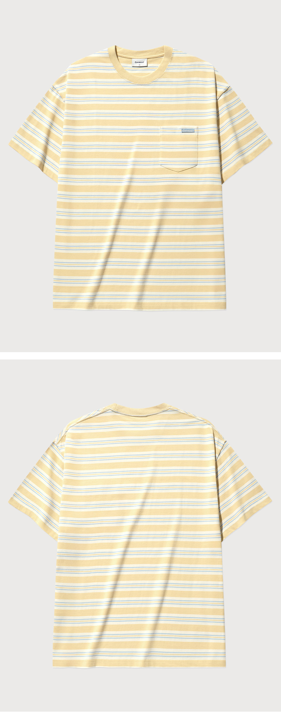 COVERNAT ♥ Multi Stripe T-Shirt/追跡付 MUSINSA公式 | COVERNAT Multi Stripe T-shirt Yellow