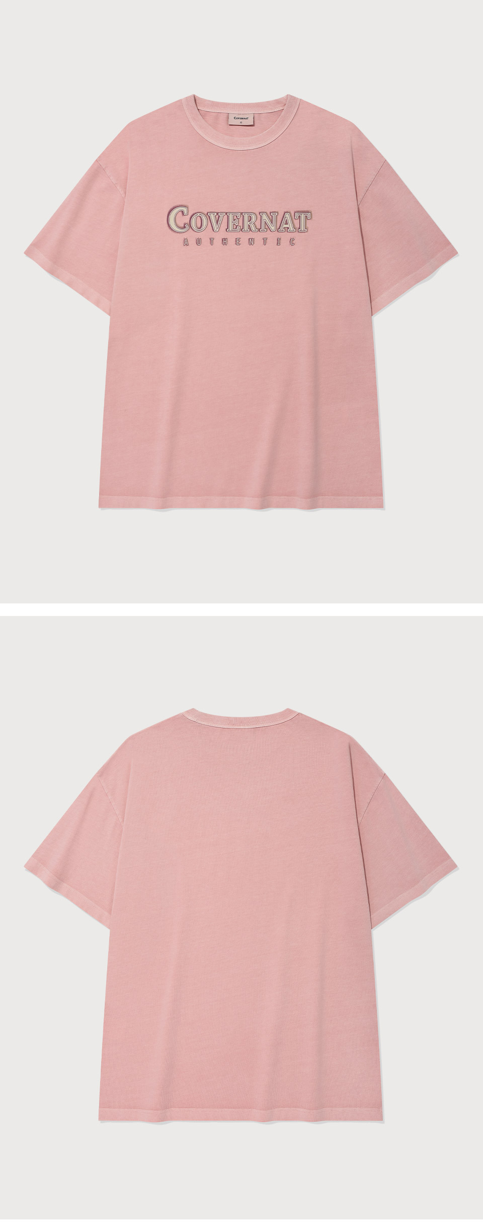 Tシャツ・カットソー COVERNAT Neon Logo Dying T-Shirt Pink MUSINSA | COVERNAT Neon Logo Dying T-Shirt Pink