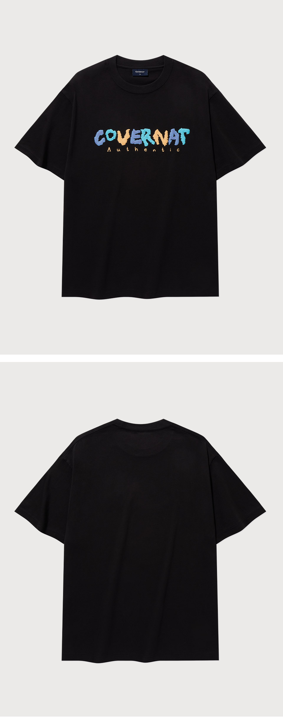 MUSINSA | COVERNAT Doodle Logo Graphic T-Shirt Black