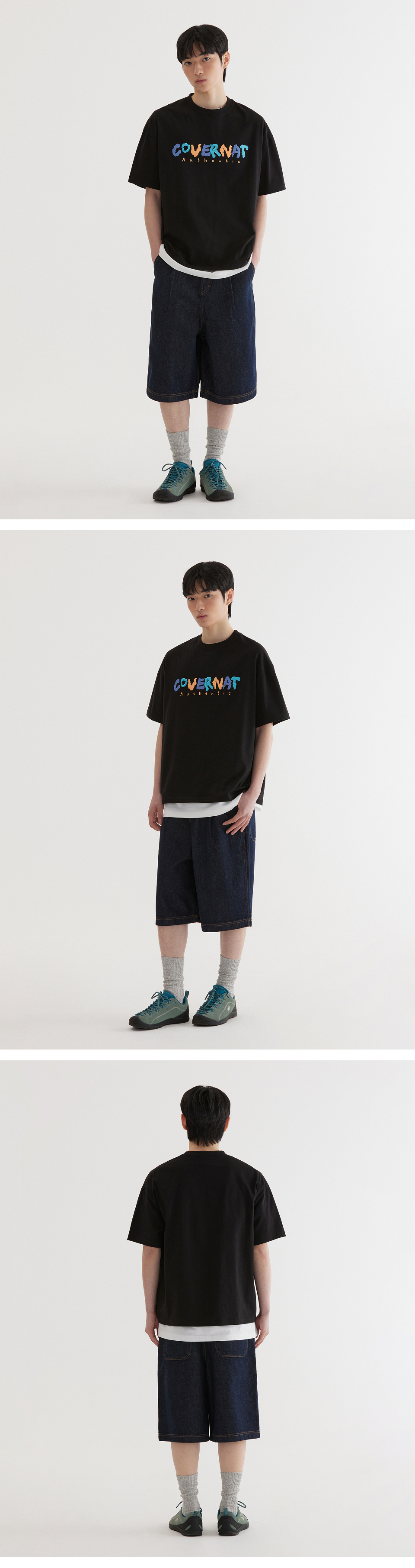 MUSINSA | COVERNAT Doodle Logo Graphic T-Shirt Black