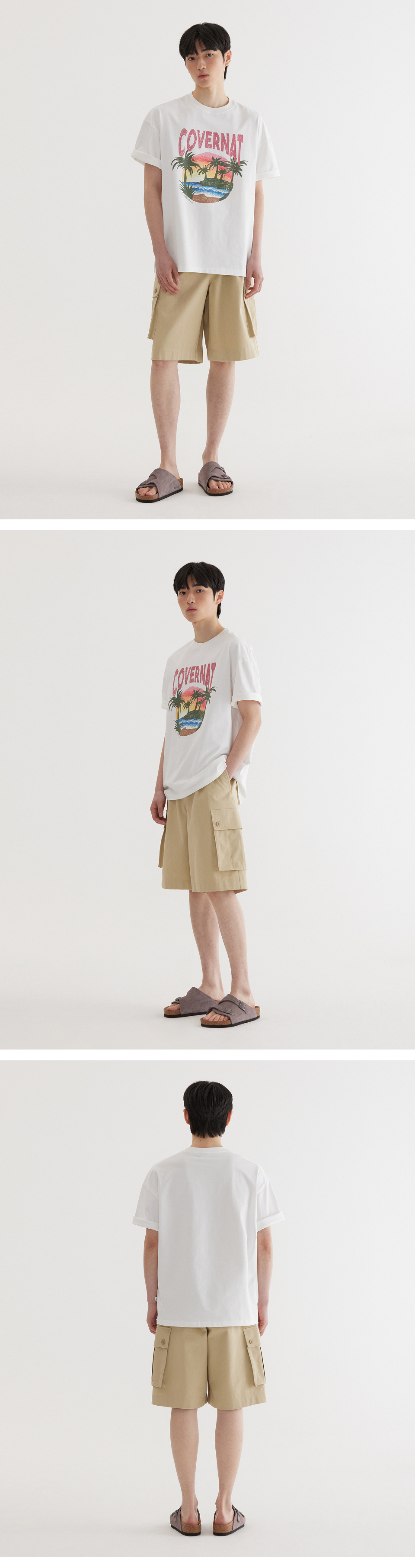 MUSINSA公式 | COVERNAT Tropical Graphic T-Shirt White