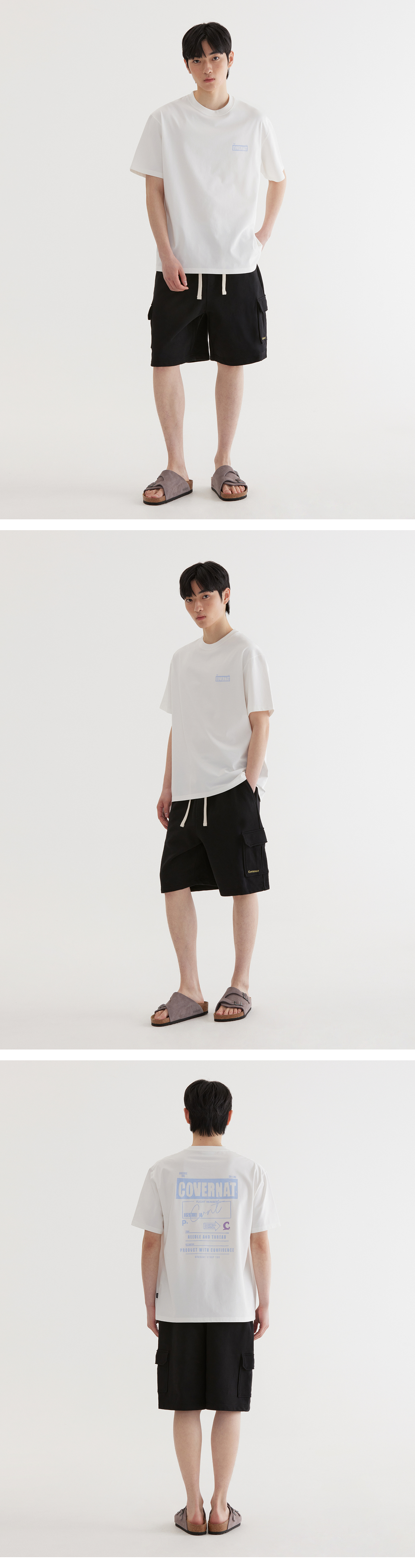 MUSINSA | COVERNAT Supima Exhaust Hoodie Graphic T-Shirt White