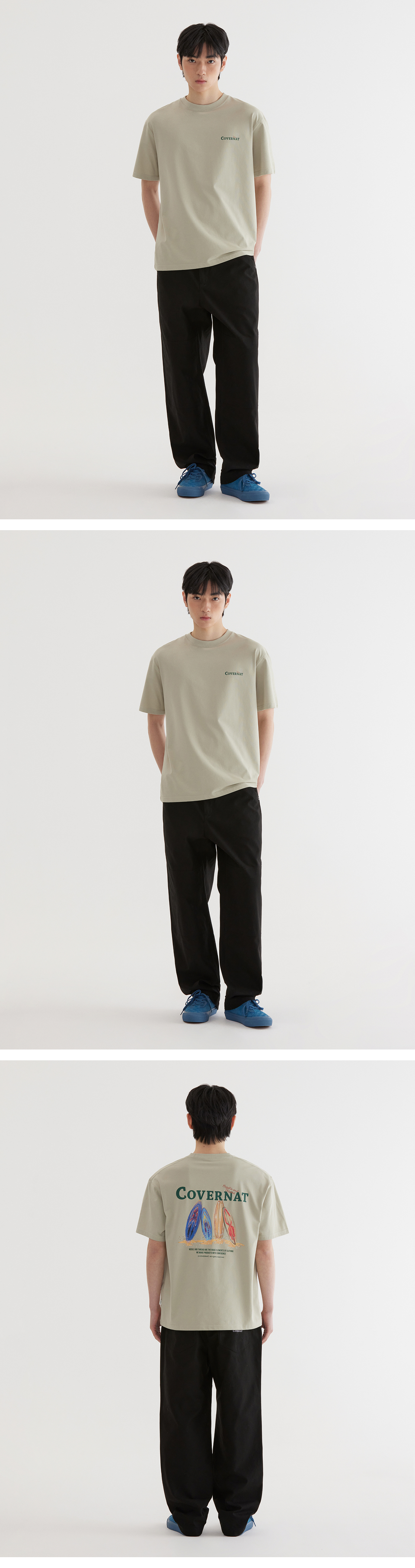 MUSINSA | COVERNAT Supima Quad Board Graphic T-Shirt Light Khaki